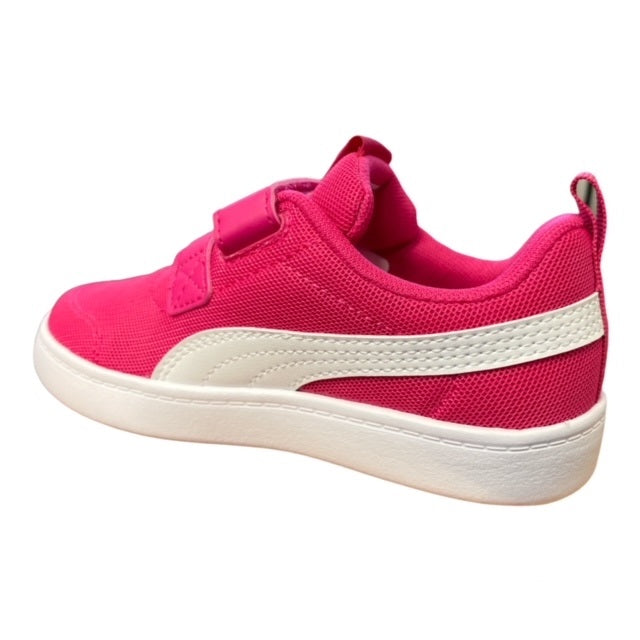 Puma shoe sneakers with strap for girls Courtflex v2 Mesh V PS 371758 11 beetroot purple white