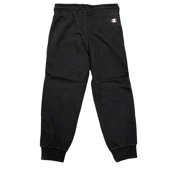 Champion Pantalone sortivo da ragazzo in felpa garzata con polsino alla caviglia 305906 KK001 NBK nero