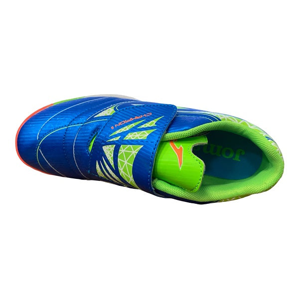 Joma indoor soccer shoe for boys Champion 605 CHAJW.605.IN light blue-green