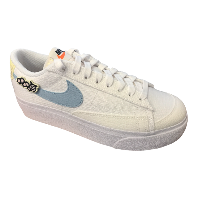 Nike women's sneakers shoe with canvas wedge Blazer Low Next Nature SE DJ6376 100 white