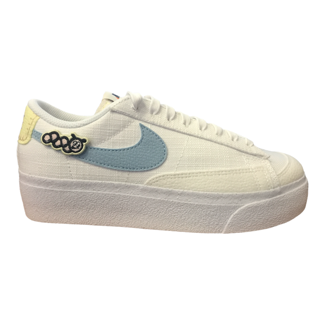 Nike women's sneakers shoe with canvas wedge Blazer Low Next Nature SE DJ6376 100 white