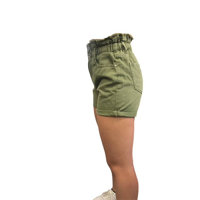 Smithy's Bermuda Denim da Donna con elastico in vita WBD641 verde oliva