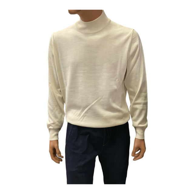 Storie Italiane Maglia da uomo a Lupetto MS/50 bianco