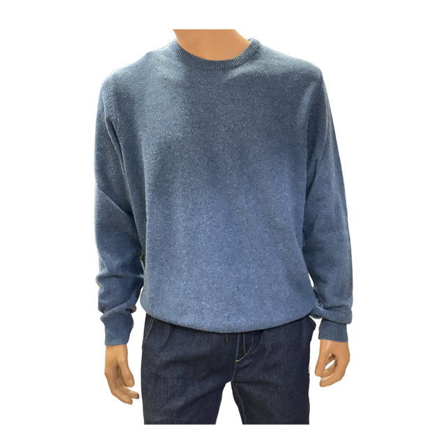 Storie Italiane Maglia da uomo girocollo Erba blu