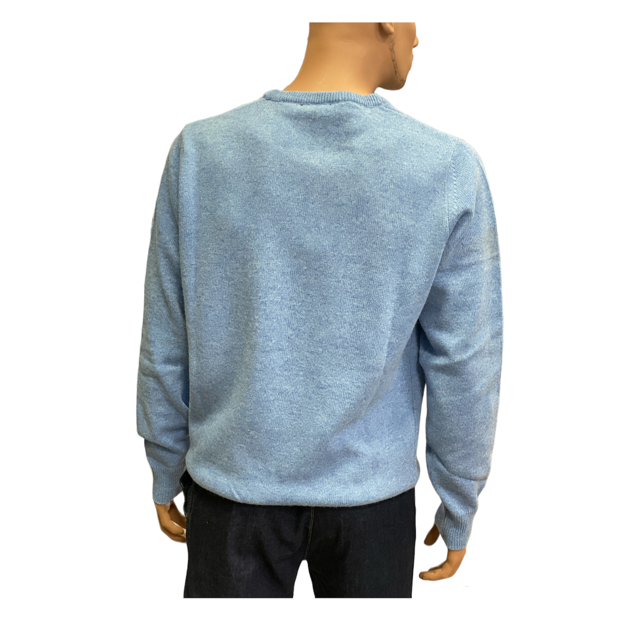 Storie Italiane Maglia da uomo girocollo Erba celeste