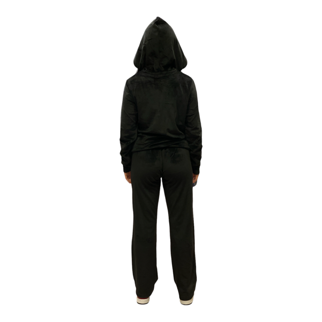 b.young Tuta in velluto da donna con cappuccio Mitzaby 20810786 200451 black