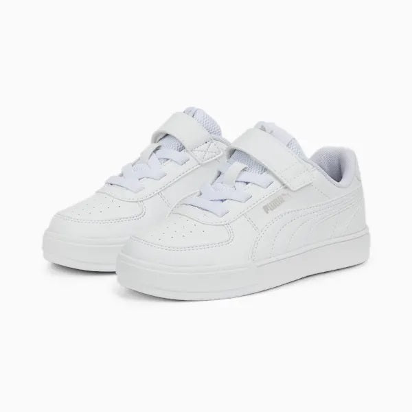 Puma children's sneakers shoe with elastic lace and velcro Caven 389307 01 white