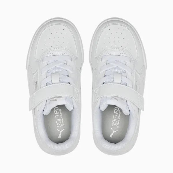 Puma children's sneakers shoe with elastic lace and velcro Caven 389307 01 white