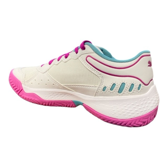 Scarpe da padel Puma Solarsmash RCT 106949 03 colore orchidea e bianco per donna con intersuola ammortizzante