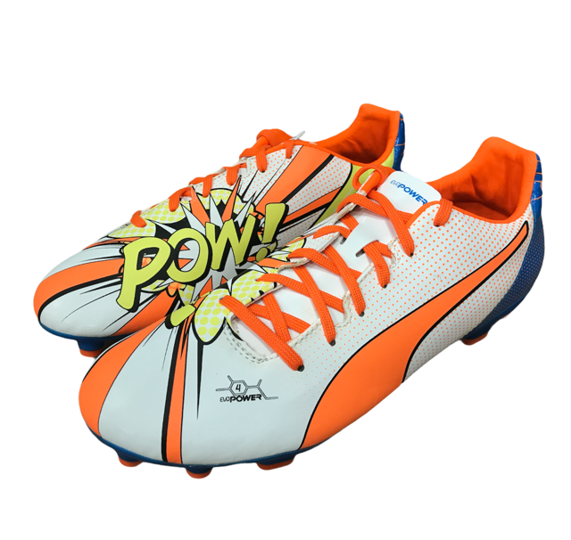Puma scarpa da calcio da uomo evoPOWER 4.2 POP AG 103650 01 bianco-arancio-blu 2
