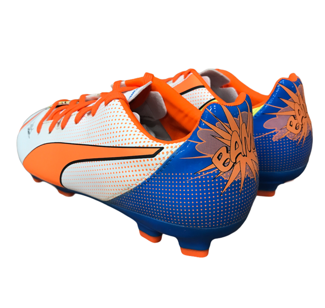 Puma scarpa da calcio da uomo evoPOWER 4.2 POP AG 103650 01 bianco-arancio-blu 3