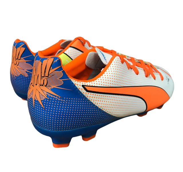 Puma scarpa da calcio da uomo evoPOWER 4.2 POP AG 103650 01 bianco-arancio-blu 4