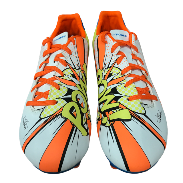 Puma scarpa da calcio da uomo evoPOWER 4.2 POP AG 103650 01 bianco-arancio-blu 5