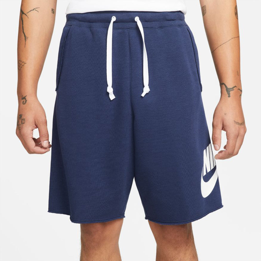 Nike Pantaloncino da uomo in cotone garzato Alumni Essentials Casual Sport DM6817-410 blu