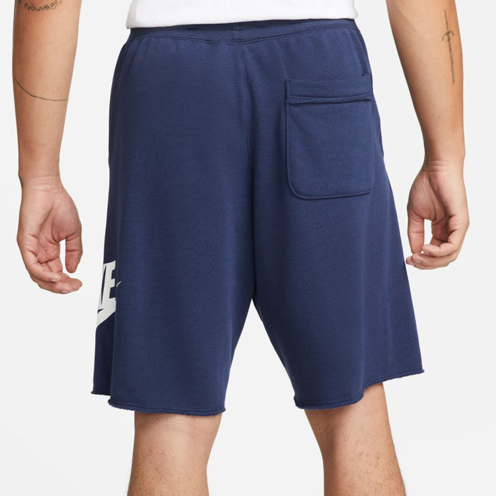 Nike Pantaloncino da uomo in cotone garzato Alumni Essentials Casual Sport DM6817-410 blu