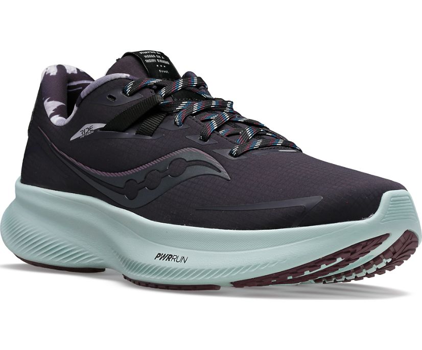 Saucony waterproof men's running shoe Ride 15 Runshield S20806 01 miles to go-black