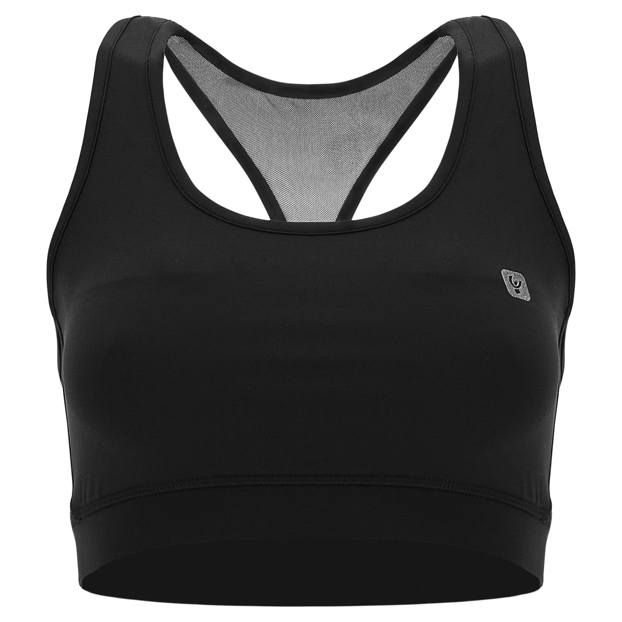 Freddy Sports top in breathable recycled fabric and animalier mesh S2WBAB4 N black