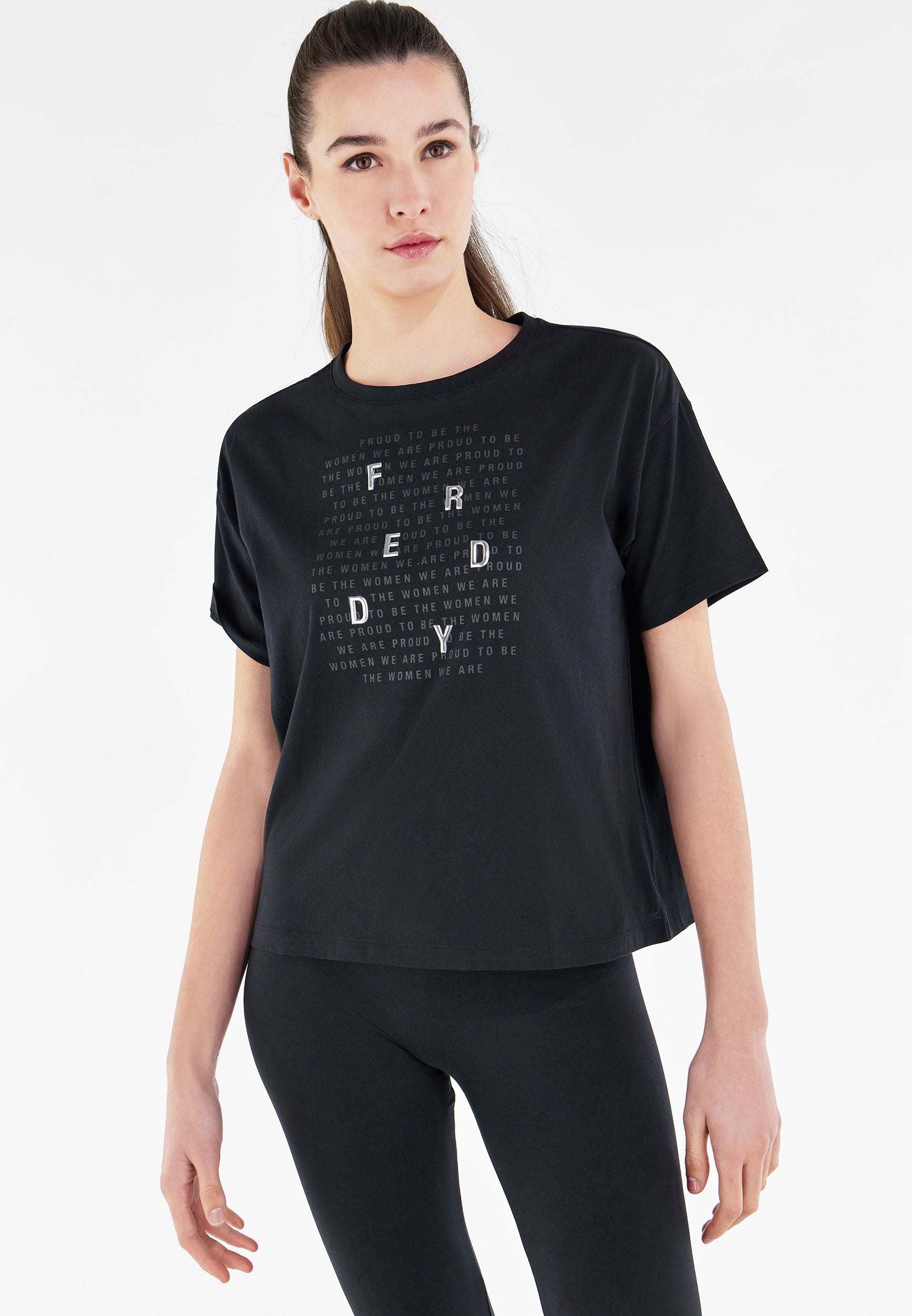 Freddy T-shirt with S2WBCCT7 N black print