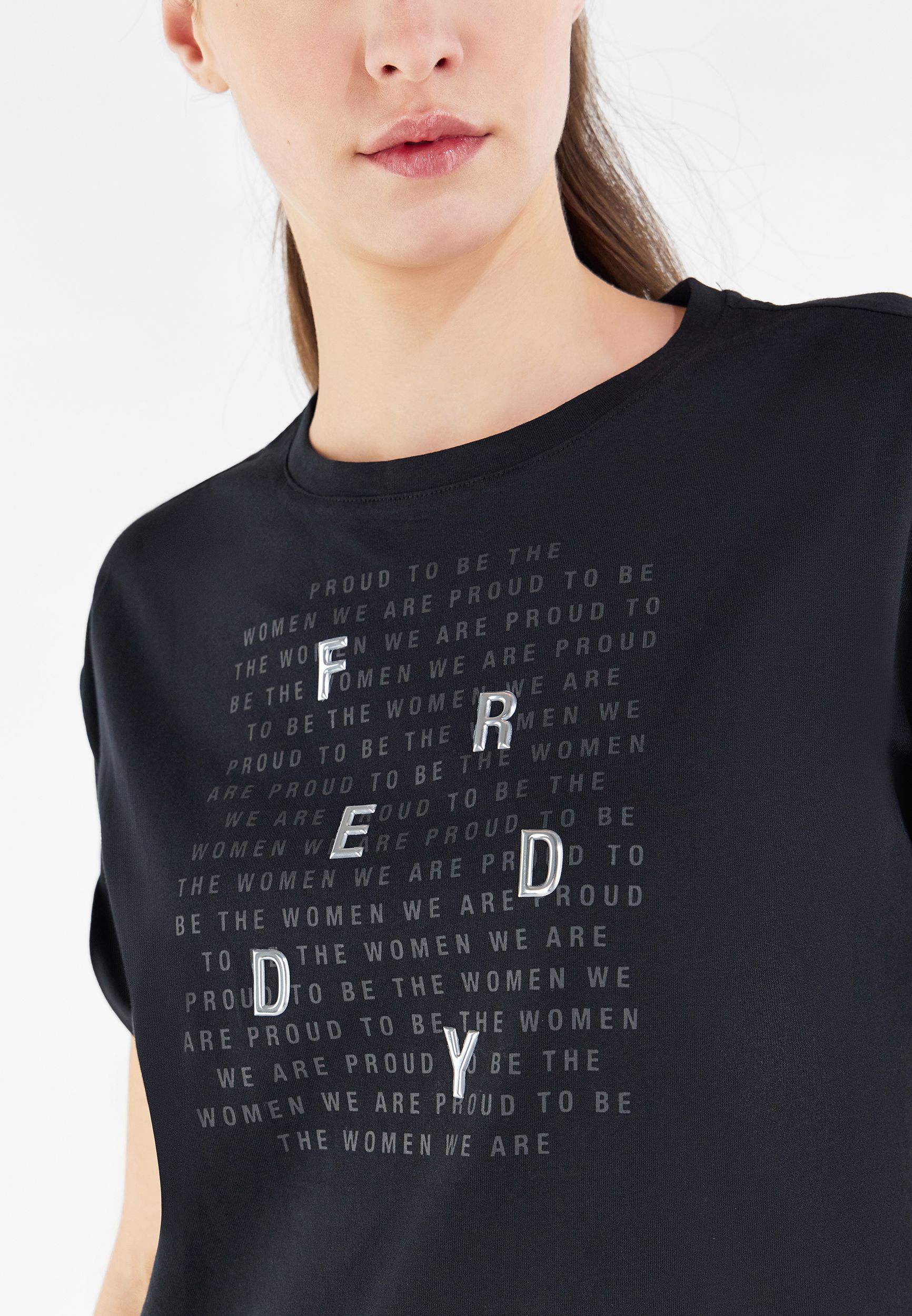 Freddy T-shirt with S2WBCCT7 N black print