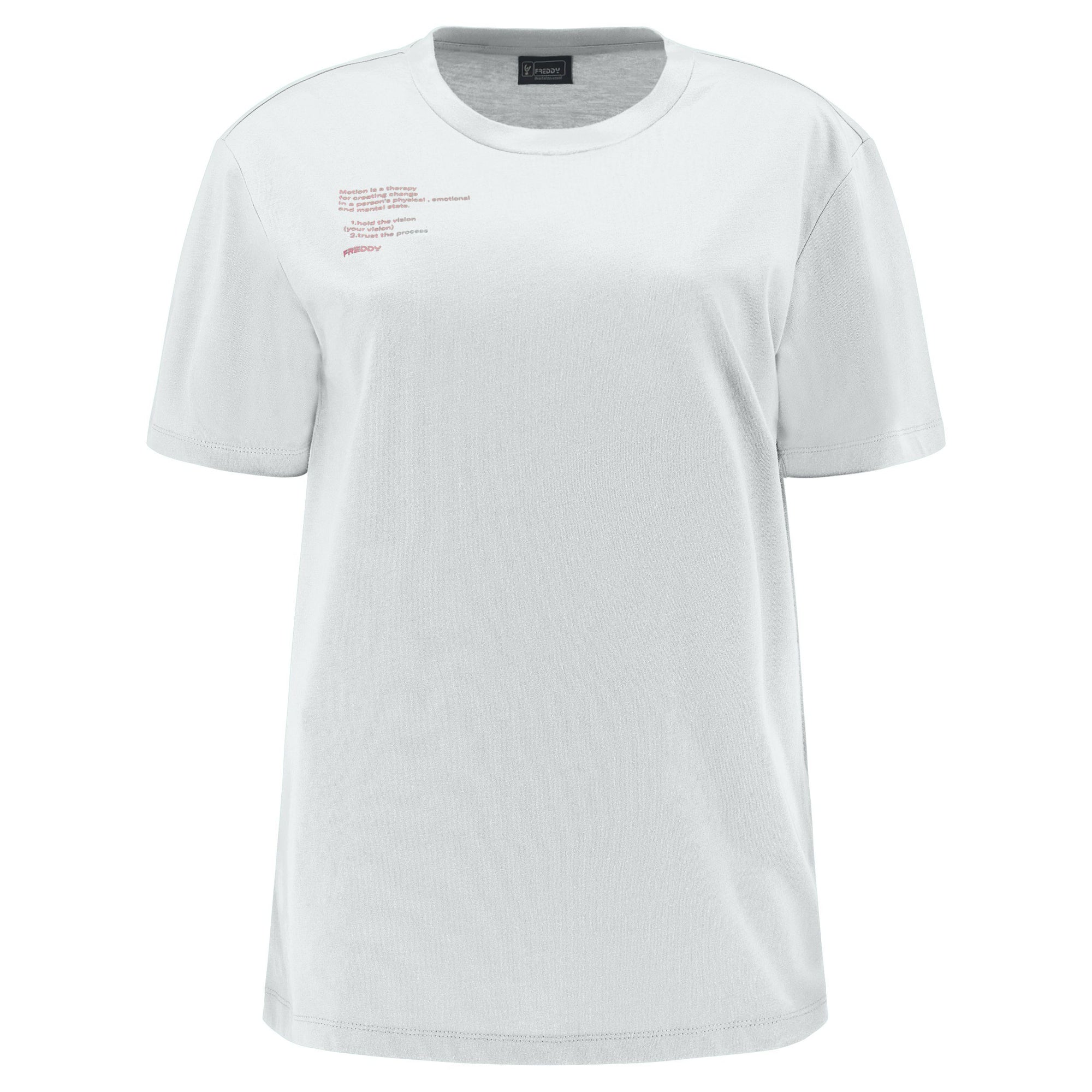 Freddy Women's t-shirt in cotton and S3WGZT4 W71 white lettering print