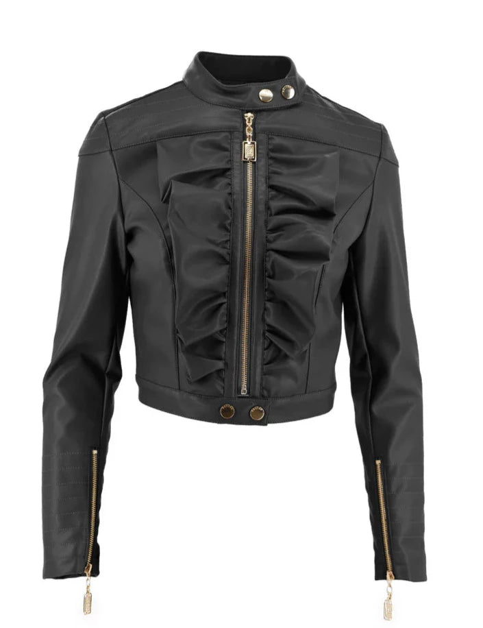 Relish Giubbino con collo Koreana con zip più gale Sabic RDP2305011011 black