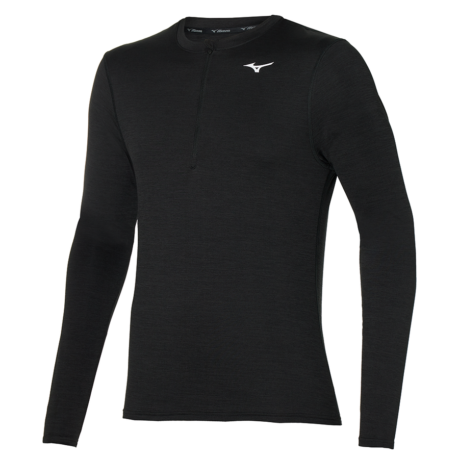 Mizuno Maglia mezza zip da corsa Impulse Core LS Half Zip J2GA153509 black