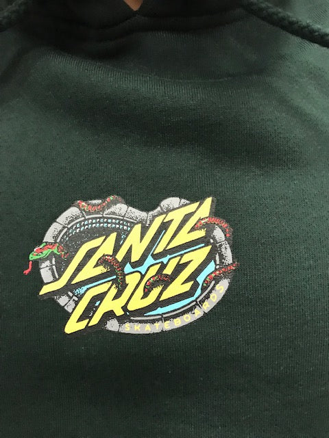 Santa Cruz Sweatshirt Pool Snakes Hand Hood SCA-HDY-501 black forest