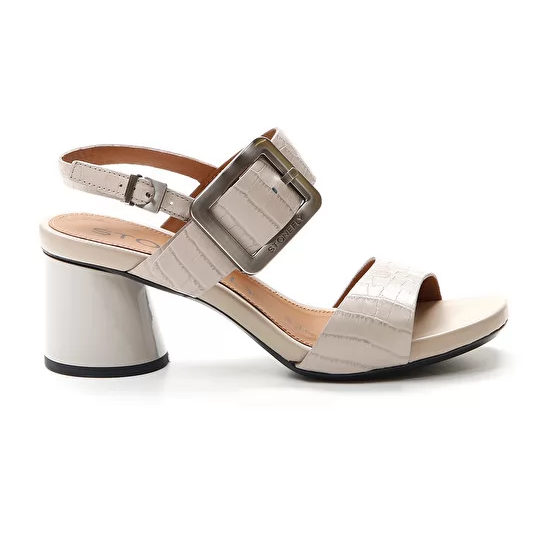 Stonefly sandalo casual con tacco da donna Jenny 2 Cocco Embossed LTH 216057 246 grigio