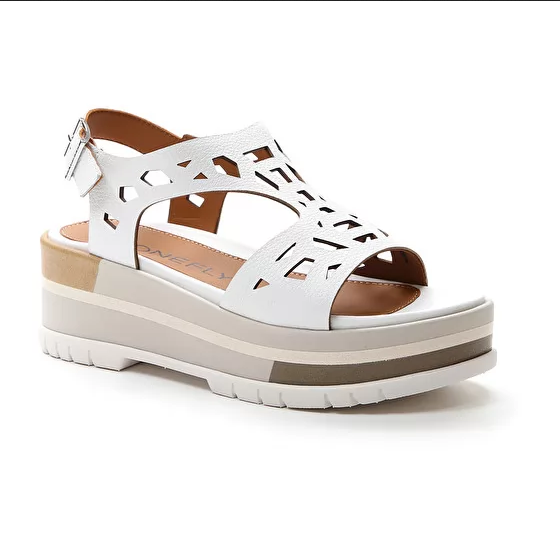 Stonefly sandalo da donna Kris 6 in pelle nappa 216088 010 bianco