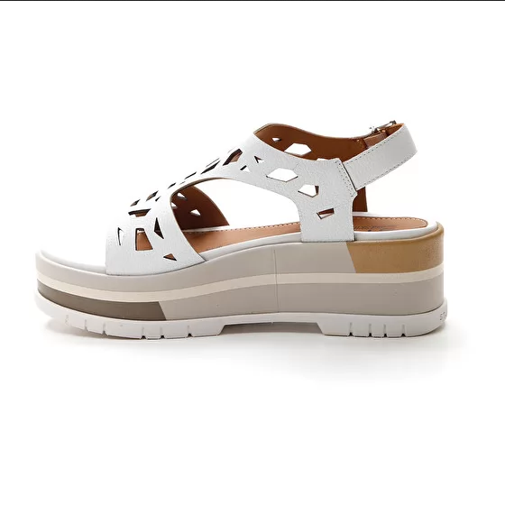 Stonefly sandalo da donna Kris 6 in pelle nappa 216088 010 bianco
