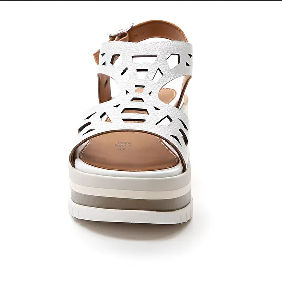 Stonefly sandalo da donna Kris 6 in pelle nappa 216088 010 bianco