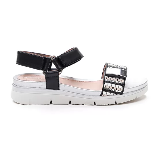Stonefly sandalo casual da donna Elody 11 Nappa Sintetico Intreccio 213861 000 nero