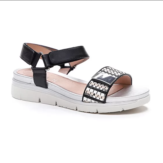 Stonefly sandalo casual da donna Elody 11 Nappa Sintetico Intreccio 213861 000 nero