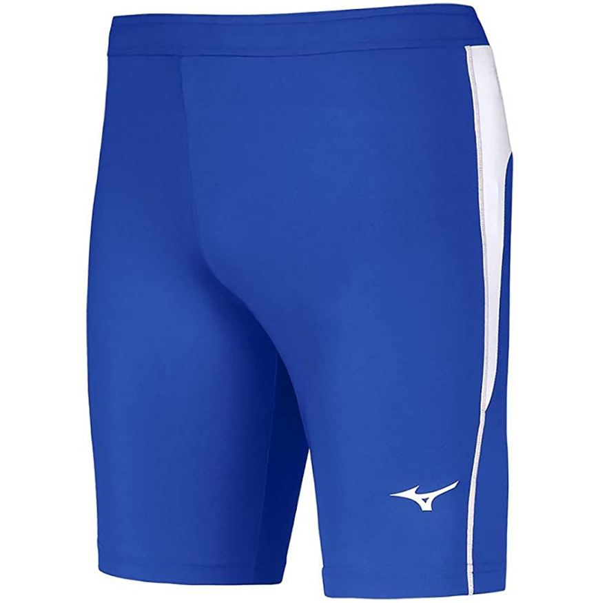 Mizuno pantaloncino elasticizzato da uomo per la corsa Authentic Mid Tight U2EB7102 22 azzurro-bianco
