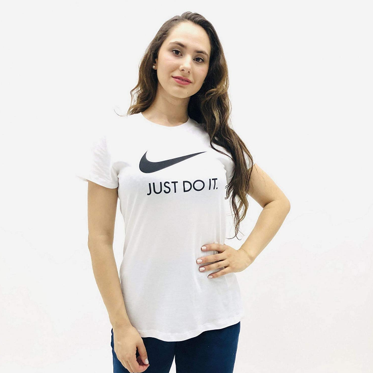 Nike T-shirt in jersey da donna W CI1383 100 bianco