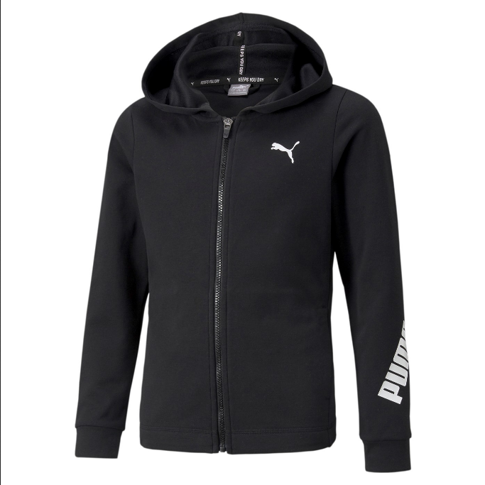 Puma girls' full zip hoodie Modern Sports 589215 01 black