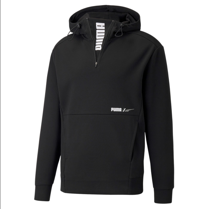 Puma felpa da uomo mezza zip con cappuccio RAD/CAL DK 589389 01 nero