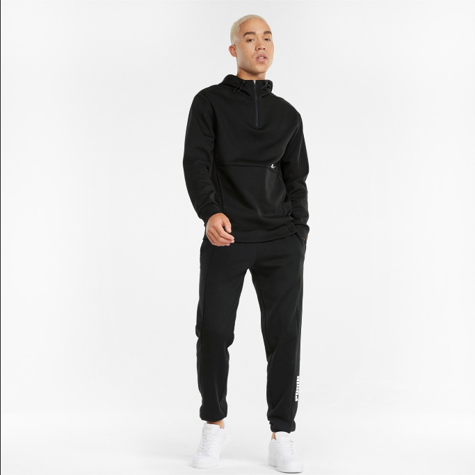 Puma felpa da uomo mezza zip con cappuccio RAD/CAL DK 589389 01 nero