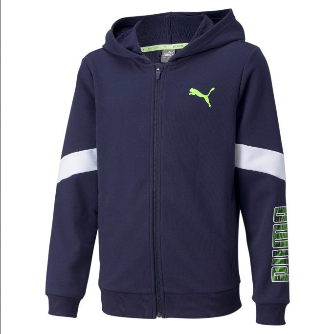 Puma Active Sport Full Zip boy's sweatshirt 589202 06 peacoat