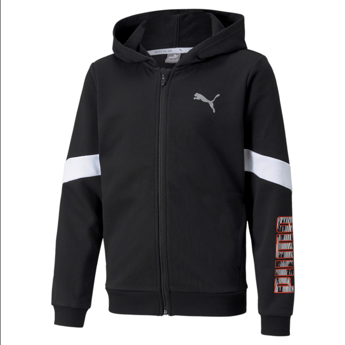 Puma Junior hoodie Active Sport Full-Zip Hoodie TR B 589202 01 black
