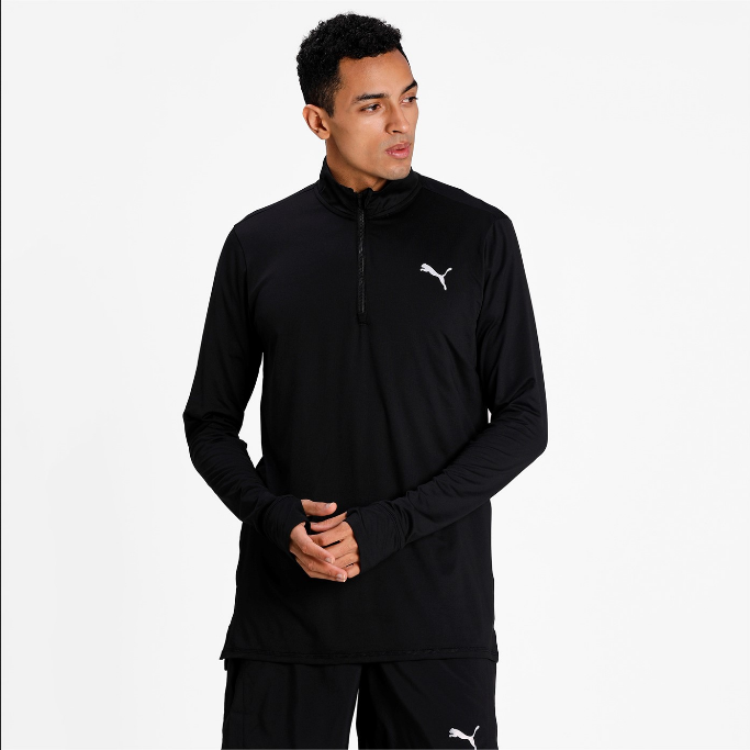 Puma Running shirt half zip long sleeve Run Favorite 1/4 Zip M 520211 01 black