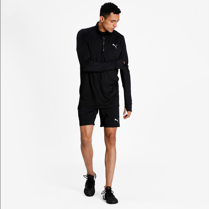 Puma Running shirt half zip long sleeve Run Favorite 1/4 Zip M 520211 01 black
