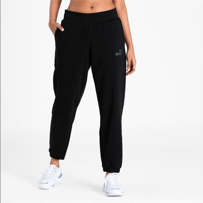 Puma pantalone sportivo donna ESS+ Embroidered Pants FL cl 846140 01 black