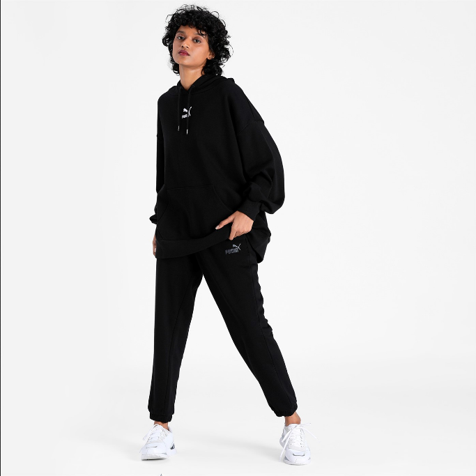 Puma pantalone sportivo donna ESS+ Embroidered Pants FL cl 846140 01 black