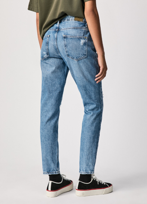 PepeJeans Pantalone Violet Mom Carrot Fit High Waist Jeans PL201742WQ9 denim