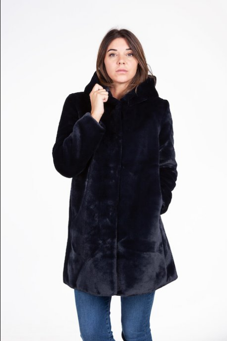 Censured Fake fur plain CW1881TFRCN 90 black