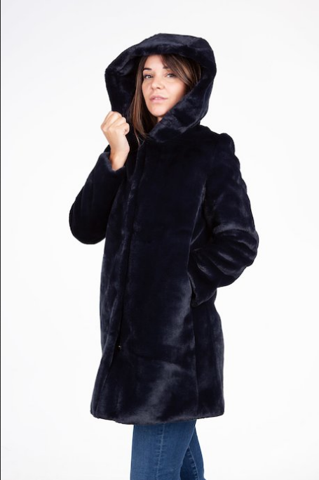 Censured Fake fur plain CW1881TFRCN 90 black