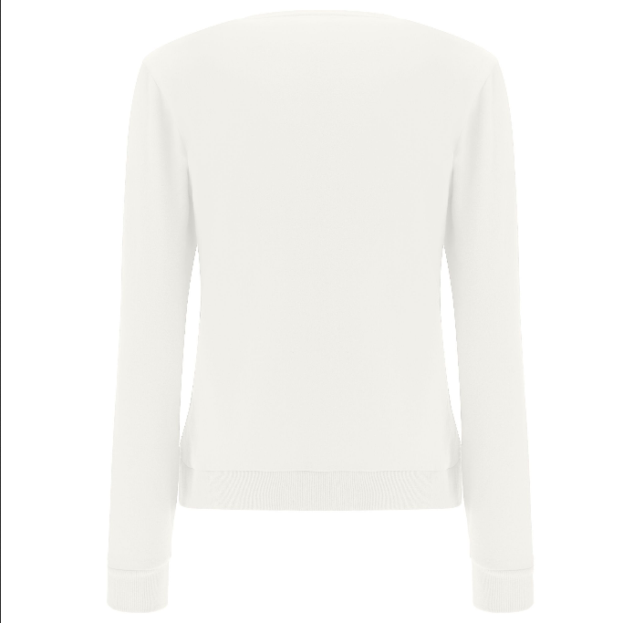 Freddy Felpa da donna con inserto Principe di Galles e stampa glitter F1WTRS7 W69 bianco
