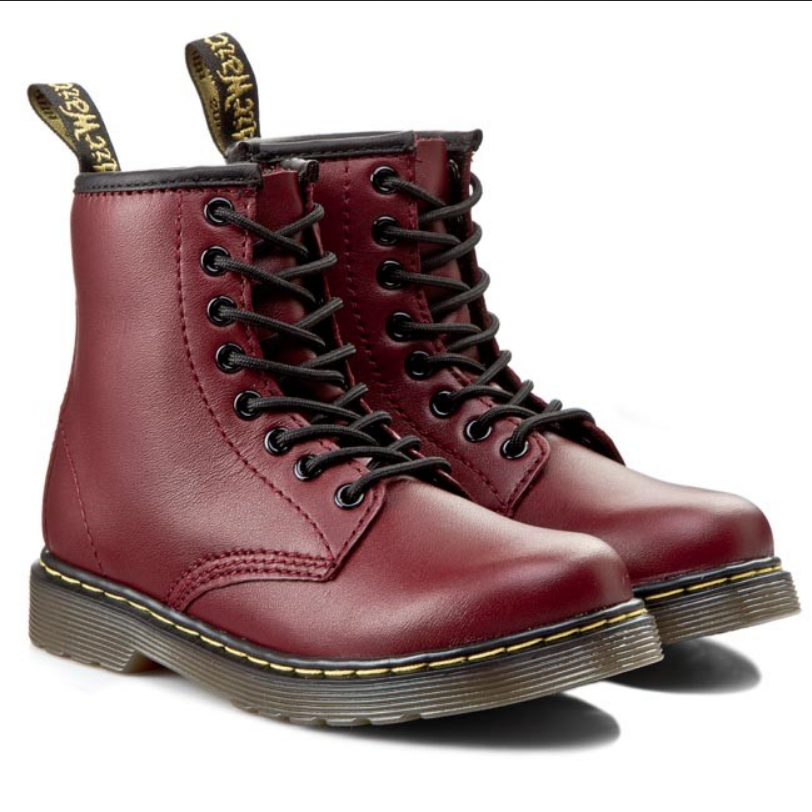 Dr. Martens anfibio da ragazzi 1460 J Softy T 15382601 rosso ciliegia