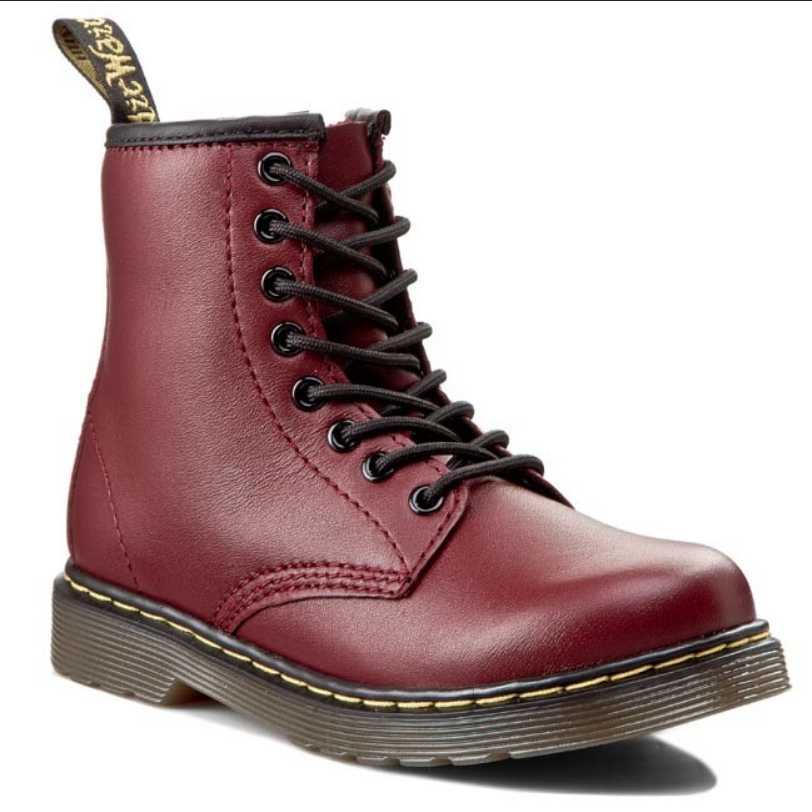 Dr. Martens anfibio da ragazzi 1460 J Softy T 15382601 rosso ciliegia
